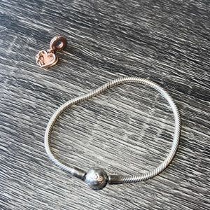 Pandora bracelet and charm